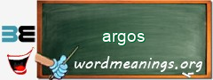 WordMeaning blackboard for argos